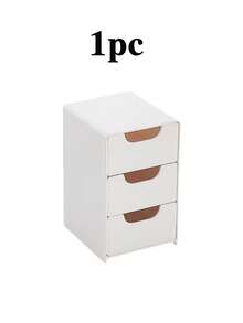 三合一迷你桌面收纳盒，带 3 个隔层，可存放珠宝、口红、化妆品，简易三层抽屉式收纳盒，桌面收纳盒，家居装饰礼品，适合女性，防紫外线旅行，适合指甲护理、隐形眼镜、样品、装饰品、小零件、美甲、节日