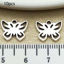 10/20 piezas surtidas de pendientes de aleación con diseño de mariposa antiguo plateado, adecuados para hacer collares, pendientes, llaveros y otros accesorios de joyería DIY
