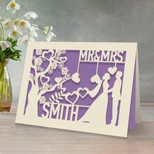 Personalized Anniversary Card Gifts For Him Her Custom Wedding Anniversary Card Mr And Mrs Gifts Laser Paper Cut Cards