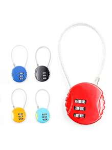 Wire Rope Password Lock Padlock, Luggage And Bicycle Password Lock Ball Password Lock Cartoon Password Padlock, Used For Outdoor Travel, Camping, Luggage - Stylish Wire Padlock, Suitable For Outdoor Activities, Travel Accessories, Necessary Luggage Accessories For Travel, Useful Items For Outdoor Accessories Travel Essentials Vacation Summer Holiday Back To School Mini Travel Products