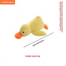 Muñeco de peluche de pato amarillo chillón, juguetes masticables para mascotas para su auto-entretenimiento, para moler los dientes, resistentes a las mordeduras, muñeco interactivo con sonidos realistas de cacareo