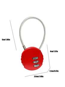 Wire Rope Password Lock Padlock, Luggage And Bicycle Password Lock Ball Password Lock Cartoon Password Padlock, Used For Outdoor Travel, Camping, Luggage - Stylish Wire Padlock, Suitable For Outdoor Activities, Travel Accessories, Necessary Luggage Accessories For Travel, Useful Items For Outdoor Accessories Travel Essentials Vacation Summer Holiday Back To School Mini Travel Products