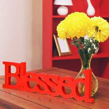 1 pieza Decoración de escritorio de fotografía con alfabeto en inglés de felicitaciones de vacaciones hecho de material de PVC rojo