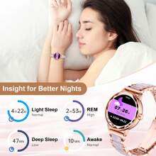 Ceas inteligent pentru femei, funcție de apel wireless, pedometru, calorii, tracker de fitness, ceas inteligent, fotografie de la distanță, control muzical, memento menstrual feminin, potrivit pentru telefoane iOS și Android, cu curea din silicon 1PC
