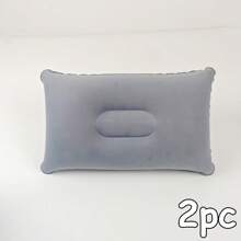 Almohada de viaje inflable ultraligera tamaño A4, almohada de aire de tela de felpa cuadrada pequeña para viajes, fácil de guardar, adecuada para camping, dormir en casa y la oficina, viajes de vacaciones, senderismo, siesta, soporte para el cuello y la cintura