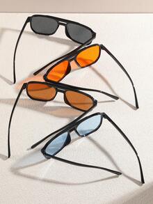 4副经典复古夏季沙滩休闲时尚男士眼镜，适合户外、街头、海滩度假、户外旅行和返校季，打造学院风造型 - 彩色 - 查看 4