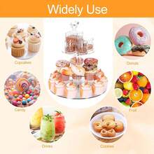 3-4 Tier Acrylic Transparent Cupcake Stand, Round Clear Cupcake Display Rack, Dessert Pastry Tower Tray, Suitable For Wedding, Birthday, Theme Party - Clear - View 10