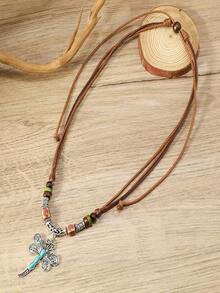 1 件波西米亚风格多层串珠项链，自然优雅气质，适合女性日常佩戴、聚会、礼物 - 棕色 - 查看 16