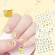 Sanrio 5 piezas de calcomanías de uñas de anime de Sanrio, calcomanías de arte de uñas de estilo de dibujos animados lindos, decoración de uñas de plástico autoadhesivo, con efecto luminoso, mate y forma asimétrica, de un solo uso - sin fragancia