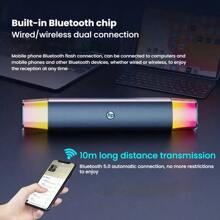HP مكبر صوت سطح المكتب DHE-6010 ضوء LED بارد وحدة جهير قوية متوافقة مع أجهزة متعددة مكالمة صوتية عالية الدقة جودة صوت بمستوى HIFI التوصيل والتشغيل مريح وسريع أسود