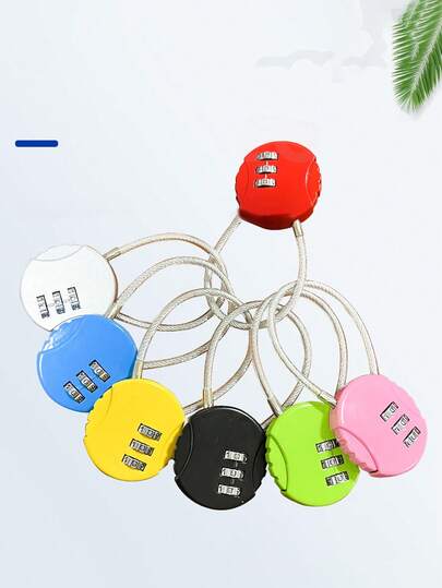 Lacăt cu parolă din cablu de sârmă, lacăt cu parolă pentru bagaje și biciclete, lacăt cu parolă cu bilă, lacăt cu parolă de desene animate, folosit pentru călătorii în aer liber, camping, bagaje - lacăt elegant din sârmă, potrivit pentru activități în aer liber, accesorii de călătorie, accesorii necesare pentru bagaje pentru călătorii, articole utile pentru accesorii în aer liber, articole esențiale de călătorie, vacanță de vară, înapoi la școală, mini produse de călătorie