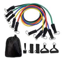 Kit 11 Elastic Extender Functional Training Home Gym Gymnastics - Multicolor - View 5