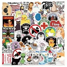 50 Stück Witzige kreative Humor Aufkleber für Erwachsene, geeignet für Wasserglas und Schreibtischdekoration, Schulmaterial, Schulanfang