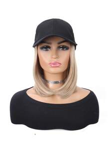 Short Straight Synthetic Wig Adjustable Baseball Cap For Men Women Heat-Resistant Wig For Daily Wear And Special Occasions Multi-Style And Multi-Functional Wig