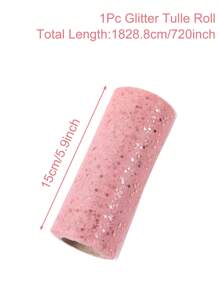 1PC 15cm/5cm Width Mini Rose Gold Glitter Tulle Roll Sparkling Tulle Ribbon Fabric Tulle Spool For DIY Wedding Accessories Birthday Party Decorations Gift Wrapping Bow Ribbon Back To School Valentine Day