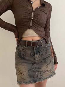 1 条男女通用复古针扣 PU 皮带，休闲，百搭，适合牛仔裤，男女皆宜，适合所有季节 - 彩色 - 查看 3