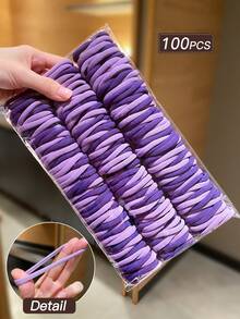 100 chiếc dây buộc tóc co giãn đơn giản nhiều màu sắc, độ co giãn cao, kiểu dáng thường ngày đa năng, phụ kiện tóc nữ, phù hợp cho tóc đuôi ngựa và tóc tết. Thích hợp cho trang phục thường ngày và ngoài trời, phụ kiện tóc bốn mùa, đồ dùng học tập, phụ kiện nữ. Dây buộc tóc, phụ kiện đội đầu, đồ dùng thể thao, chạy bộ, dây chun. - Nhiều màu - Xem 5