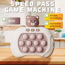 1pc Kids High Challenge Game Machine With 999 Levels, Stress Relief Push Game, Cute 3D Cartoon Astronaut/Bear/Duck/Rabbit Design, Multiple Modes, Cognitive Memory Reflex Training, Handeye Coordination Improvement, Puzzle Game, Children Party Gift, Birthday Toy