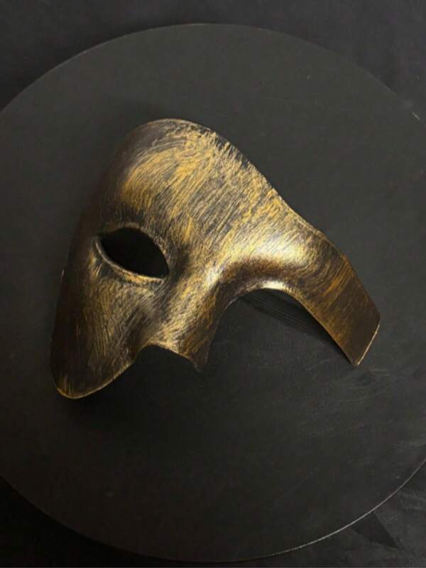 1 Stück Erwachsenen Retro Prinz Einäugige Maskenball Maske, Halbgesichts Kostümzubehör für Partys, leichte Farbabweichungen unvermeidbar, handbedruckt für Halloween