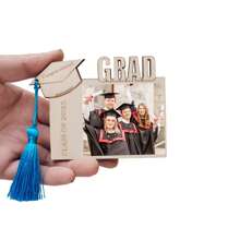 1pc 2025 Wooden Back-To-School Picture Frame, With Pink/Blue/Black Hanging Tassels, Gift For Friends, Kids, Back-To-School Present
