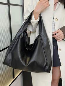 New Women's Shoulder Tote Bag Retro Casual Large Capacity Underarm Soft Leather Backpack