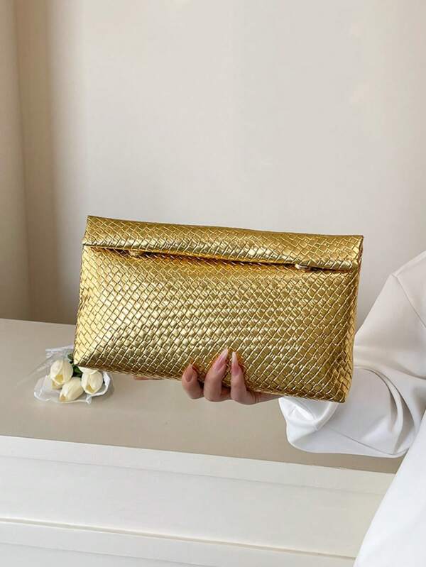 Bolsa de Mão de Cor Sólida Fashion, Bolsa Quadrada Pequena com Tampa Flip, Fecho Magnético de Grande Capacidade, Padrão de Crocodilo, Bolsa Versátil para Festa, Viagem e Compras Femininas