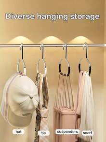 5/3/1 Stück Hutständer, Gürtelhalter Organizer Ständer, Kleiderschrank Zubehör Aufbewahrungs-Organizer für Gürtel, Krawatten, Schals, Camisoles, Hüte, BHs, Schuhe, Handtaschen, Kleider, Hosen, Schuhe, Jeans, Stiefel, Röcke - Verschiedenfarbig - Übersicht 9