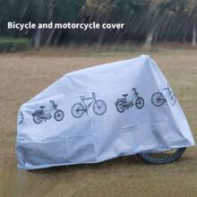 1pc All-Season Durable Waterproof Bicycle & Motorcycle Cover | Fits Vehicles Up To 150kg | Hand Washable Material | Design For Bike Storage | Bicycle Accessories