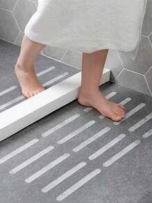 5pcs Transparent Non-Slip Stickers For Bathroom, Shower, And Stairs - Versatile Sizes & Shapes, Easy Apply Bathroom Accessories Bathroom Organizer