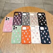 Funda protectora con absorción de golpes y diseño minimalista y elegante compatible con Apple 13/14, serie de animales con chaquetas de plumas de dibujos animados, cubierta para todo el Body resistente a arañazos y a prueba de golpes compatible con Apple 15