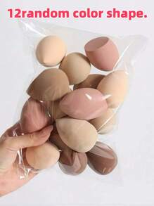 6pcs Makeup Sponge, Random Shape, Suitable For All Skin Types, Latex-Free Multi-Purpose Makeup Sponge For Liquids, Creams And Powders, No Stripes, Smooth Make-Up Applications, Simple And Beautiful, Easy To Carry.