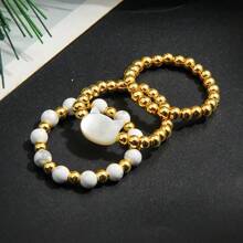 3 Peças/Conjunto Anéis Elásticos Femininos, Anéis Empilháveis de Gato Fofos, Perfeito para Encontros, Festas, Férias, Reuniões Familiares, Dia dos Namorados, Dia das Mães, Aniversário, Presente para Amigos e Família