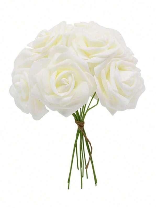 5/10/15/20/25/30pcs/Set Pink Artificial Flower, Simple PS Foam Decorative Flower For Home Decoration