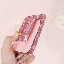 1pc Luxury Rhinestone Studded Foldable & Portable Phone Stand, Fashionable Multi-Color Desk Mount, High-End Compact Multi-Device Stand, Premium Cut Glass Glitter, Versatile Adjustable Device Hook, Travel Accessory - Multicolor - View 6