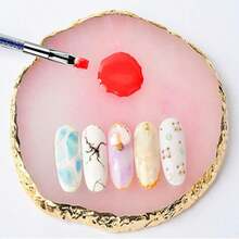 Mcduyant 8 Pieces Designs Brushes For Nail Art Resin Palette Gel Design Nail Art Dotting Tools Nail Gel Painting Brush Mixing Palette Nail Art Equipment - 多彩 - 查看 2