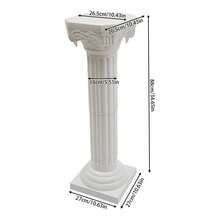 2Pcs Wedding Roman Column Pillars Elegant Wedding Event Decorative Columns 27 * 88CM Tall Pillars Decoration Party Flower Pot Columns Decor, White - White - View 4