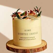 1pc Natural Floral Scented Candle, Made Of Soy Wax With Dried Flowers, Suitable For Bedroom, Room, Office Decor. Exquisite Fragrance Gift For Holidays, Parents, Friends (Random Label)