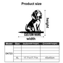 1 pieza Decoración de pared de arte de metal personalizable con salchicha dóberman con texto personalizado, silueta de perro con flores, cartel de metal para amantes de las mascotas, regalo personalizado para propietarios de perros, decoración colgante interior y exterior para amantes de los perros, regalos de Navidad, ornamentos, decoración del hogar, decoración de pared, decoración de habitación, decoración de la sala de estar, decoración de dormitorio, decoración de baño, decoración de cocina, decoración de la casa, regalos personalizados, regalos personalizados, decoración de jardín al aire libre