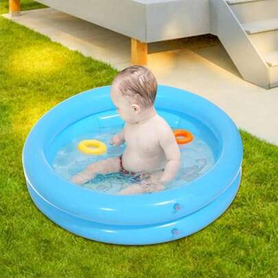 1 件装新生儿礼物充气婴儿游泳池，适合幼儿、儿童游泳池、充气浴缸、夏季户外儿童水上玩具户外玩耍男孩/女孩一周岁生日礼物