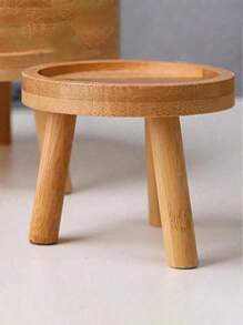 1pc Wooden Plant Stand Flower Pot Base Holder Stool High Stool Balcony Succulents Round Flower Shelf For Indoor Outdoor9(Pay Attention To The Size Before Placing An Orde)