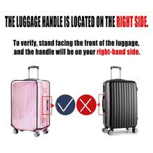 New 30 Inch Clear PVC Luggage Cover, 0.2mm Thick Lightweight Waterproof, Dustproof, Anti-Scratch Suitcase Cover, Luggage Covers For Suitcase TSA Roved, Fits 30"-31" Wheeled Luggage - 黑色 透明 適用於30-31 - 查看 4