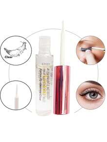 Asiteo 1pc 5ml Transparent Eyelash Glue, Waterproof & Long-Lasting Eyelash Adhesive For Makeup Faux Mink Lashes - Clear - View 5