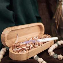 Pregnancy Annoucement Pregnancy Test Keepsake Box Baby Reveal To Husband Surprise Announcement Gift Bamboo Annoucement Gifts With Raffia Baby Annoucement Gifts Box