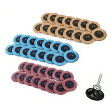 45Pcs Sanding Discs 50mm 1/4" Coarse Grit Roll Lock Surface Conditioning Holder Polishing Sanding Disc