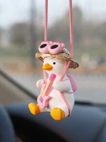 Cute Pink Guitar Shaped Car Pendant