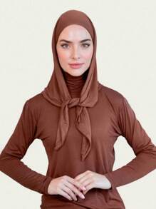 1 pièce Foulard triangulaire antidérapant et respirant pour femmes, bonnet de doublure de couleur unie décontracté, peut être utilisé comme bandeau de sport, confortable et frais pour un port quotidien