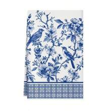 2 Pieces Set Of Kitchen Towels With Classic Retro Color Patterns Of Blue And White Porcelain, Blue And White, Soft And Absorbent Decorative Polyester Dishwashing Towels, Machine Washable, Size 40 * 60cm, Suitable For Decoration In Kitchens, Restaurants, Family Banquets And Parties, And Can Also Be Given As Gifts.