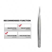 FADVAN 1/2Pcs Eyelash Tweezers Extension Black/Silver/Gold Stainless Steel Superhard Tweezers Straight And Bend Tweezer Eyebrow Volume Tweezers Set Makeup Tool High Precision Anti-Static Tweezers