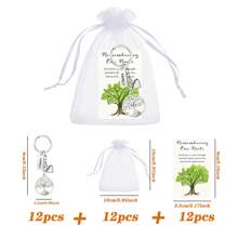 36 Peças/12 Conjuntos de Presentes para Reunião Familiar, incluindo 12 Chaveiros Pingentes de Árvore da Vida, 12 Cartões e 12 Sacolas de Presente, adequados para Reuniões Familiares, Festas de Aniversário, Presentes de Agradecimento Surpresa e Divertidos, e Pequenos Pingentes Decorativos de Árvore da Vida, Acessórios de Carro, Encantos de Bolsa, Mochilas Escolares, Letras Fofas, Góticas, Y2K, Cordões de Crachá com Suporte