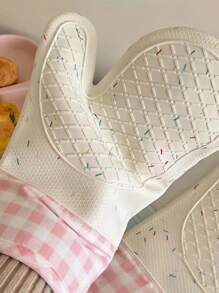 2 Packs Silicone Oven Gloves, Thickened Heat-Resistant And Anti-Scald, Easy Storage With Tail Hanging Design, Silicone Non-Slip, Heat Insulation And Resistance, Easy To Grab From Oven, Microwave, And Steamer, No Deformation And Easy To Clean